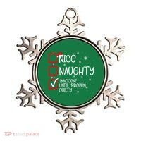 Nice Naughty Innocent Until Proven Guilty Christmas List Ornament thumb 0