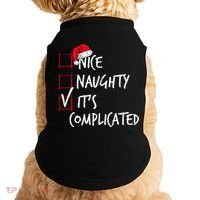 Nice Naughty ItS Complicated Christmas List Santa Costume Doggie Tank thumb 0