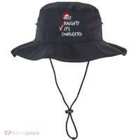Nice Naughty ItS Complicated Christmas List Santa Costume Bucket Hat thumb 0