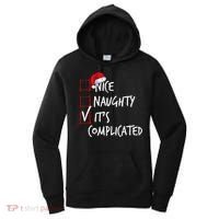 Nice Naughty ItS Complicated Christmas List Santa Costume Women's Hoodie thumb 0