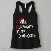 Nice Naughty ItS Complicated Christmas List Santa Costume Women's Tank Top thumb 3