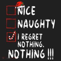 Nice Naughty I Regret Nothing Christmas List Santa Claus Beanie thumb 2