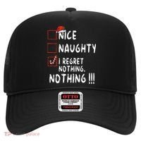 Nice Naughty I Regret Nothing Christmas List Santa Claus Hat thumb 0
