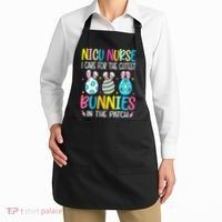 NICU Nurse I Care For The Cutest Bunnies In The Patch Easter Apron thumb 2