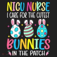 NICU Nurse I Care For The Cutest Bunnies In The Patch Easter Beanie thumb 2