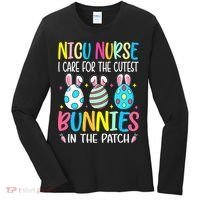 NICU Nurse I Care For The Cutest Bunnies In The Patch Easter Women's Long Sleeve Shirt thumb 0
