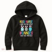 NICU Nurse I Care For The Cutest Bunnies In The Patch Easter Kids Hoodie thumb 0