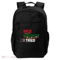 Nice Naughty I Tried Funny Christmas Checklist Backpack thumb 0