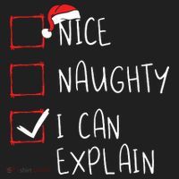 Nice Naughty I Can Explain Christmas List Xmas Santa Claus Women's Sweatshirt thumb 2