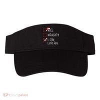 Nice Naughty I Can Explain Christmas List Xmas Santa Claus Visor thumb 0