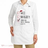 Nice Naughty Innocent Until Proven Guilty Christmas Checklist Apron thumb 2