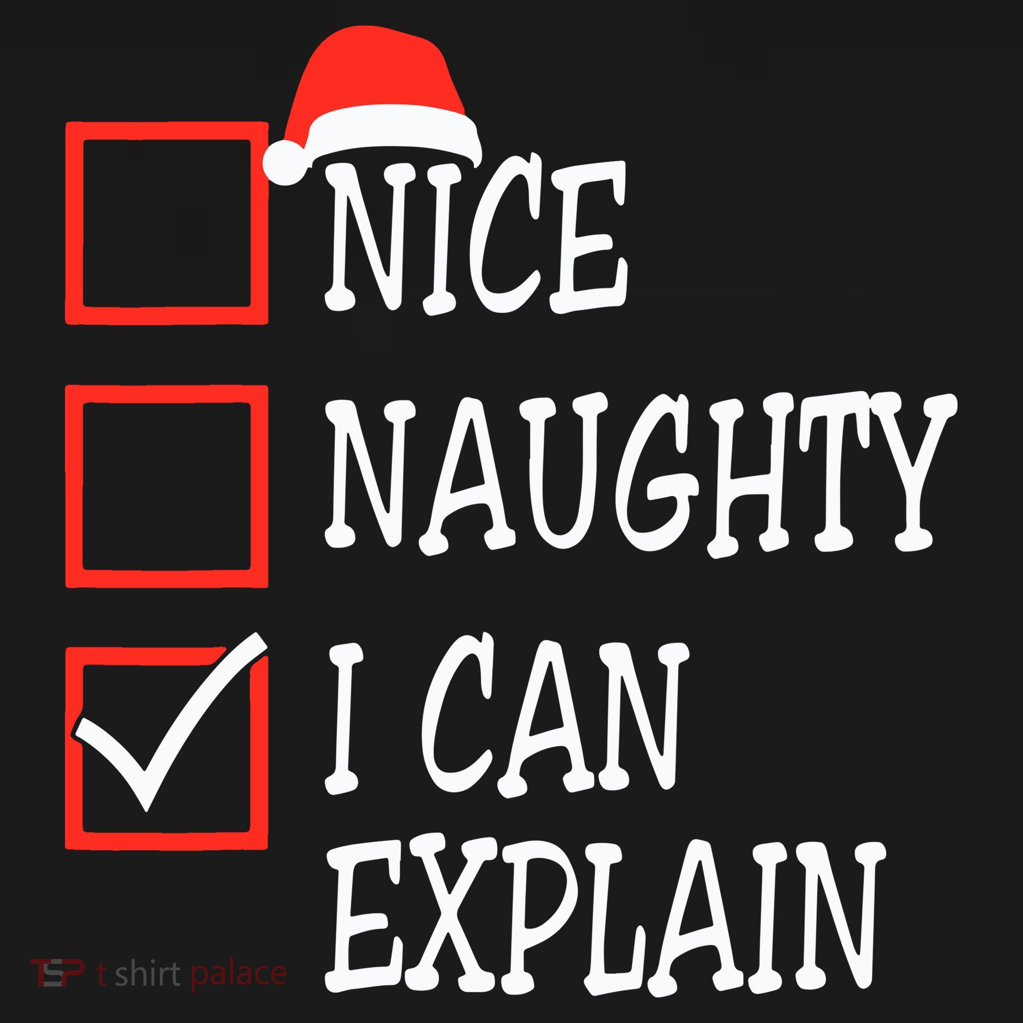 Nice Naughty I Can Explain Christmas List Xmas Santa Claus Ornament