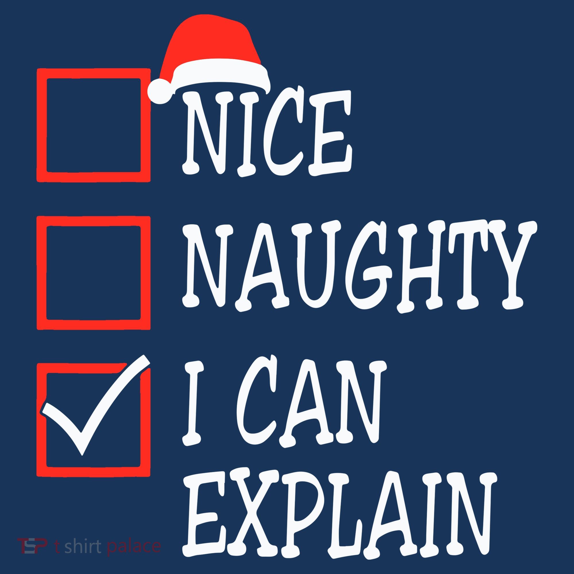 Nice Naughty I Can Explain Christmas List Xmas Santa Claus Women's Tank Top