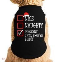 Nice Naughty Innocent Until Proven Guilty Christmas List Doggie Tank thumb 0