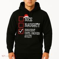 Nice Naughty Innocent Until Proven Guilty Christmas List Hoodie thumb 2