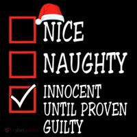 Nice Naughty Innocent Until Proven Guilty Christmas List Women's Hoodie thumb 2
