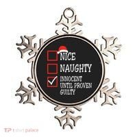 Nice Naughty Innocent Until Proven Guilty Christmas List Ornament thumb 0