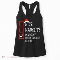 Nice Naughty Innocent Until Proven Guilty Christmas List Women's Tank Top thumb 0