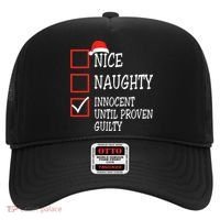 Nice Naughty Innocent Until Proven Guilty Christmas List Hat thumb 0