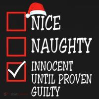 Nice Naughty Innocent Until Proven Guilty Christmas List Kids Sweatshirt thumb 2