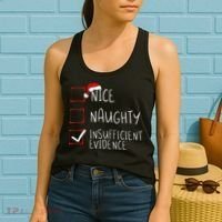 Nice Naughty Insufficient Evidence Christmas Santa Claus Women's Tank Top thumb 2