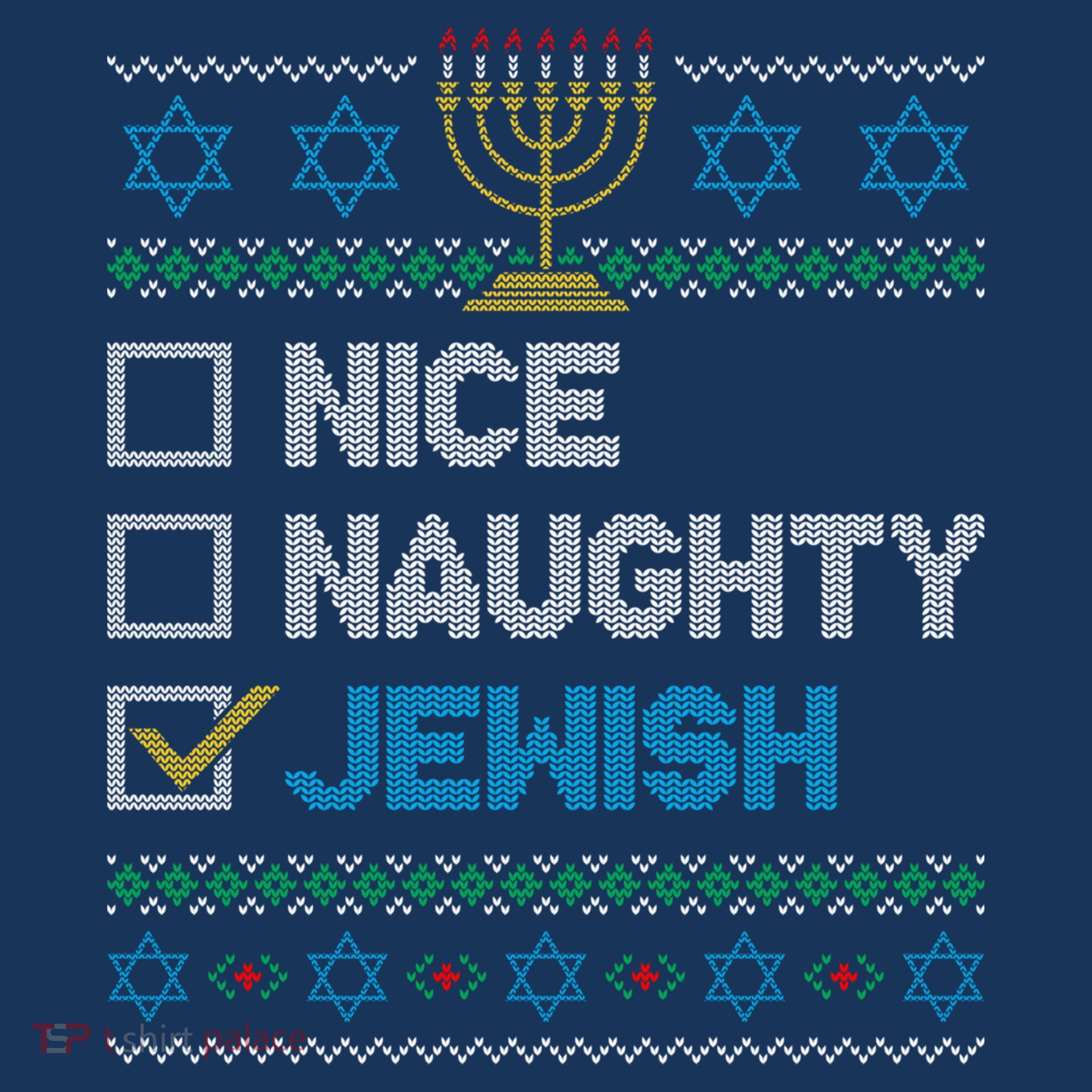 Nice Naughty Jewish Ugly Christmas Sweater Funny Hanukkah Visor