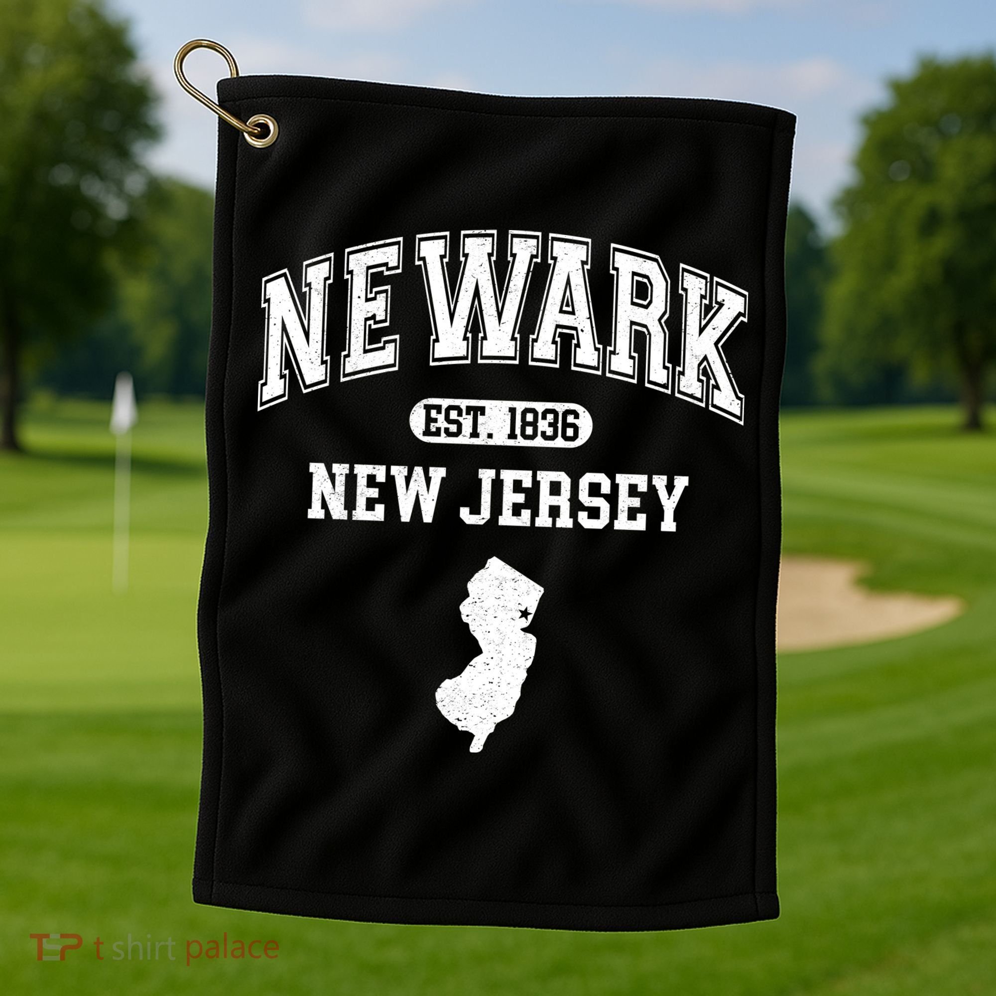 Newark New Jersey Est 1836 Varsity Golf Towel