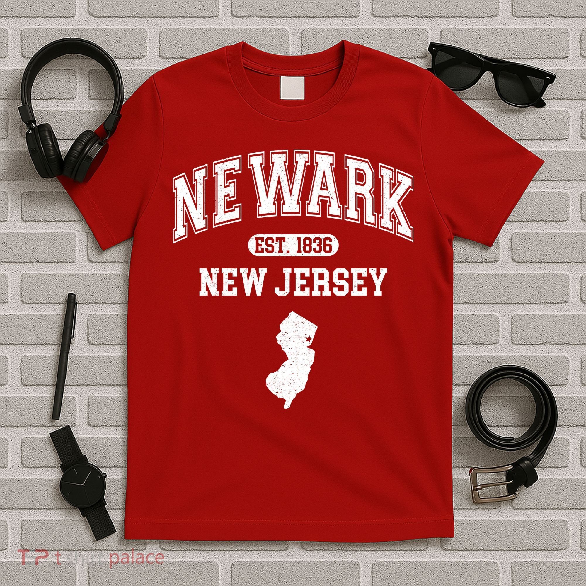 Newark New Jersey Est 1836 Varsity T-Shirt