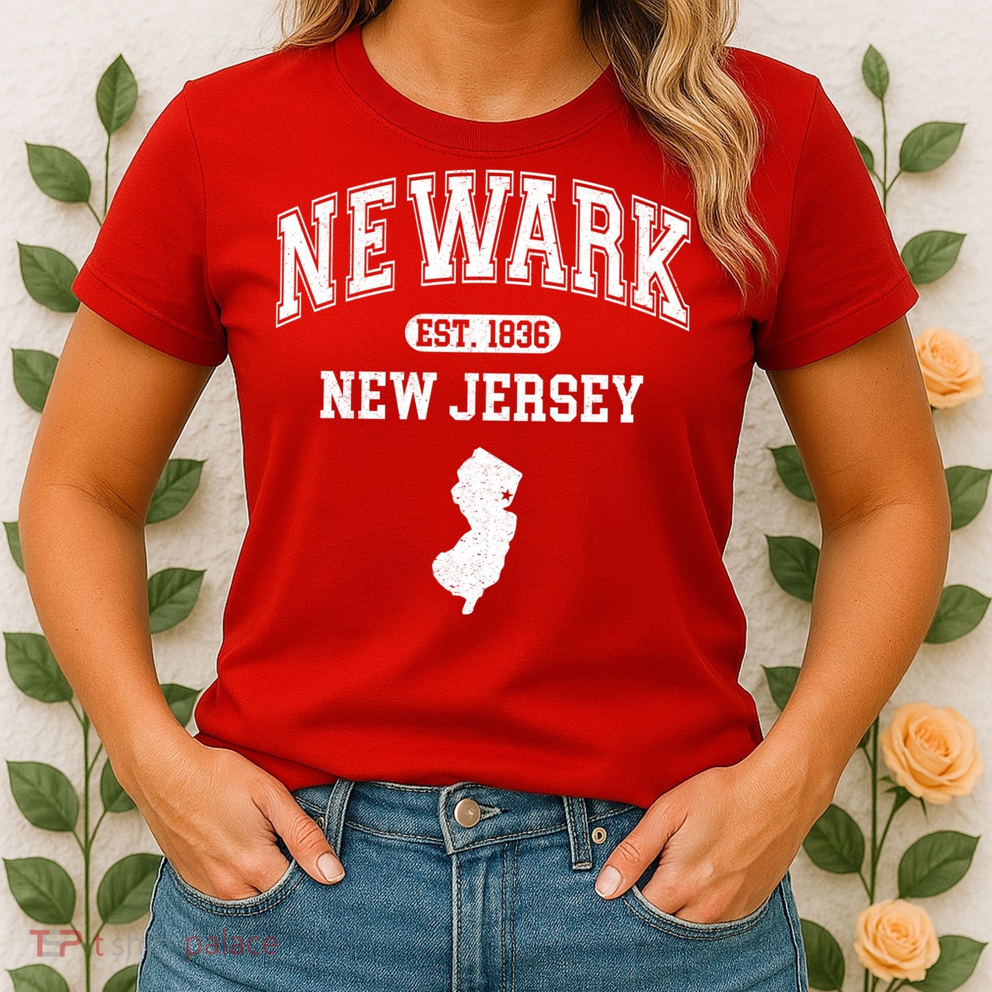Newark New Jersey Est 1836 Varsity Women's T-Shirt