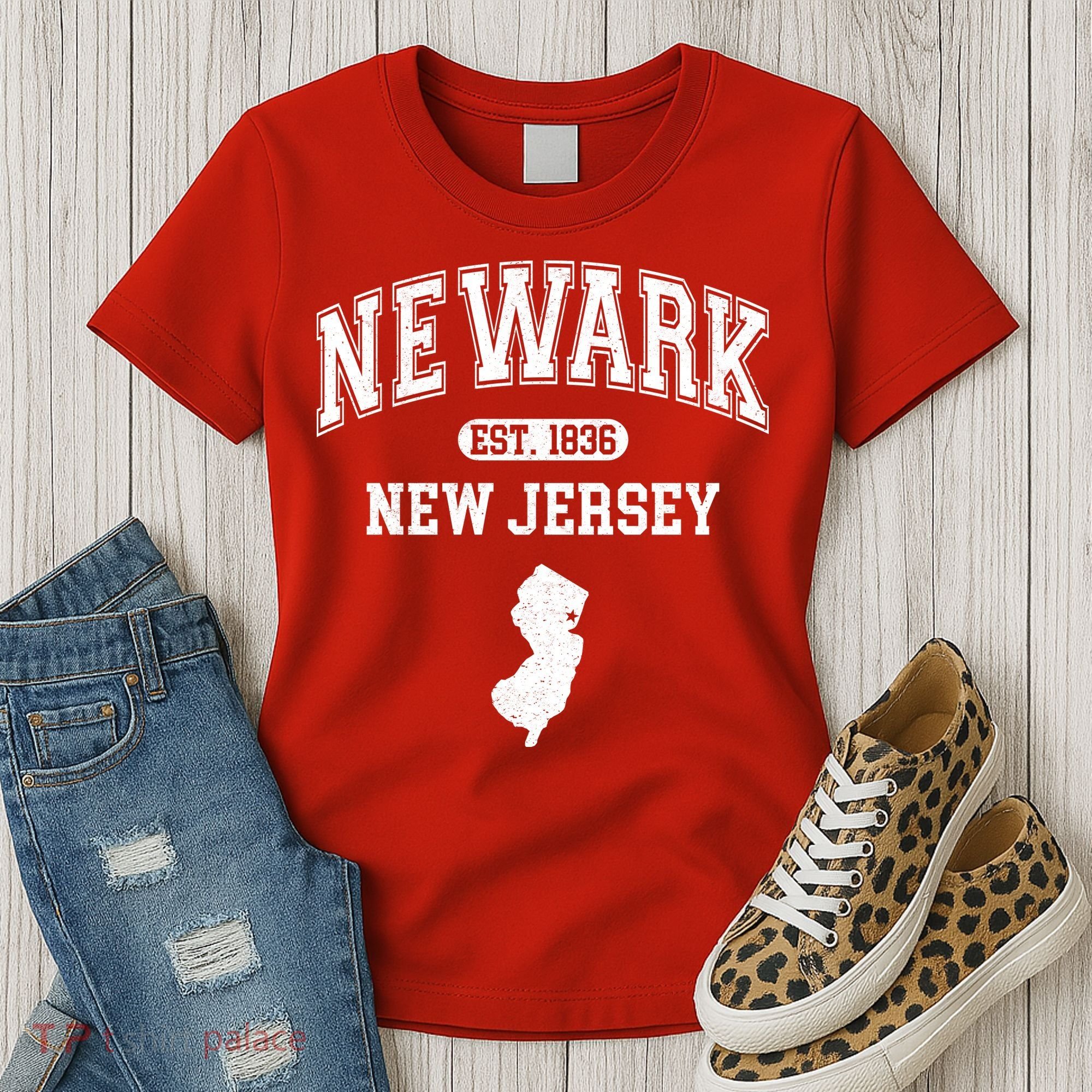Newark New Jersey Est 1836 Varsity Women's T-Shirt