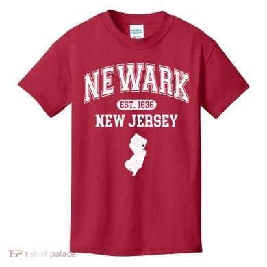 Newark New Jersey Est 1836 Varsity Kids T-Shirt