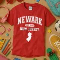 Newark New Jersey Est 1836 Varsity Kids T-Shirt thumb 3