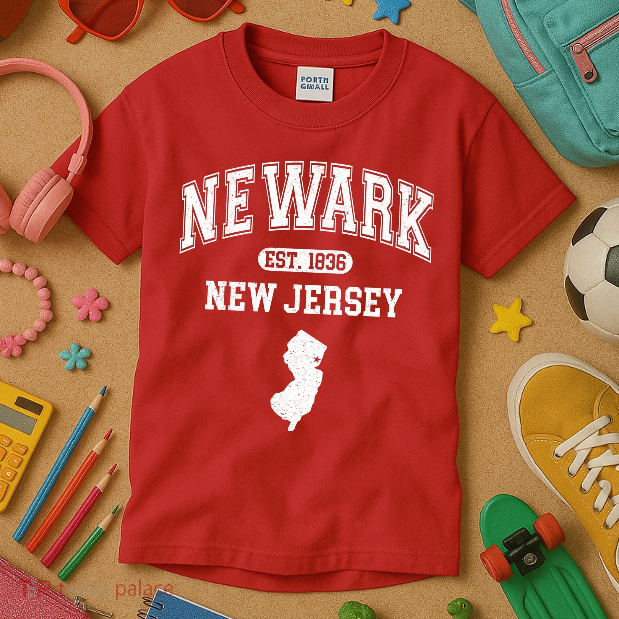 Newark New Jersey Est 1836 Varsity Kids T-Shirt