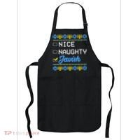 Nice Naughty Jewish Ugly Hanukkah Sweater Cute Chanukah Gift Apron thumb 0