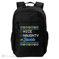 Nice Naughty Jewish Ugly Hanukkah Sweater Cute Chanukah Gift Backpack thumb 0