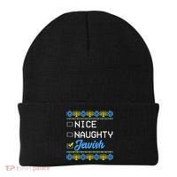 Nice Naughty Jewish Ugly Hanukkah Sweater Cute Chanukah Gift Beanie thumb 0