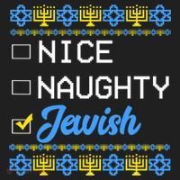 Nice Naughty Jewish Ugly Hanukkah Sweater Cute Chanukah Gift Beanie thumb 2