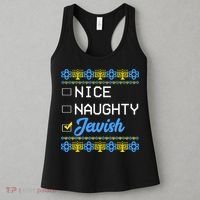 Nice Naughty Jewish Ugly Hanukkah Sweater Cute Chanukah Gift Women's Tank Top thumb 3