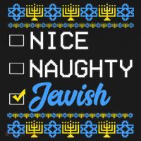 Nice Naughty Jewish Ugly Hanukkah Sweater Cute Chanukah Gift Women's Tank Top thumb 5