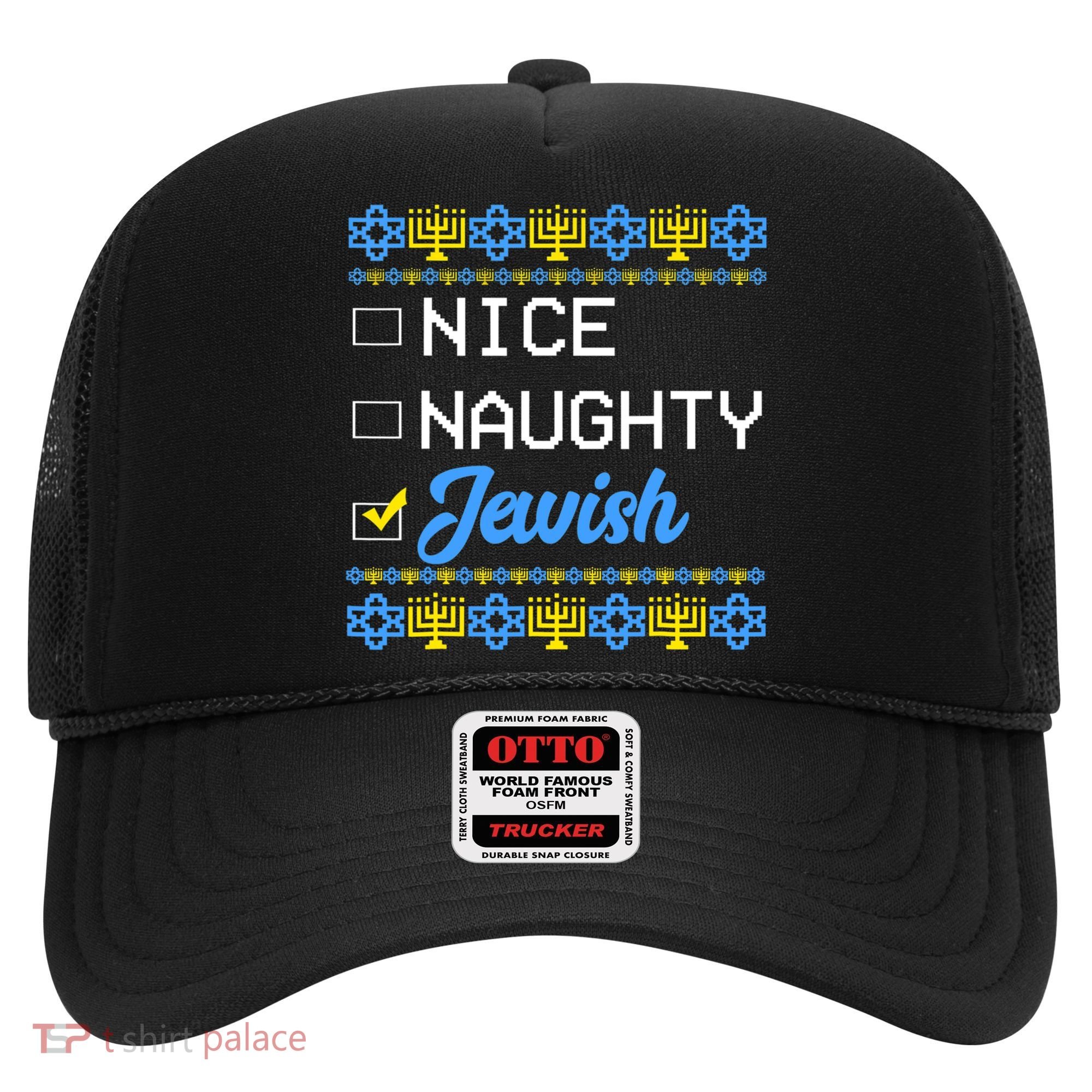 Nice Naughty Jewish Ugly Hanukkah Sweater Cute Chanukah Gift Hat