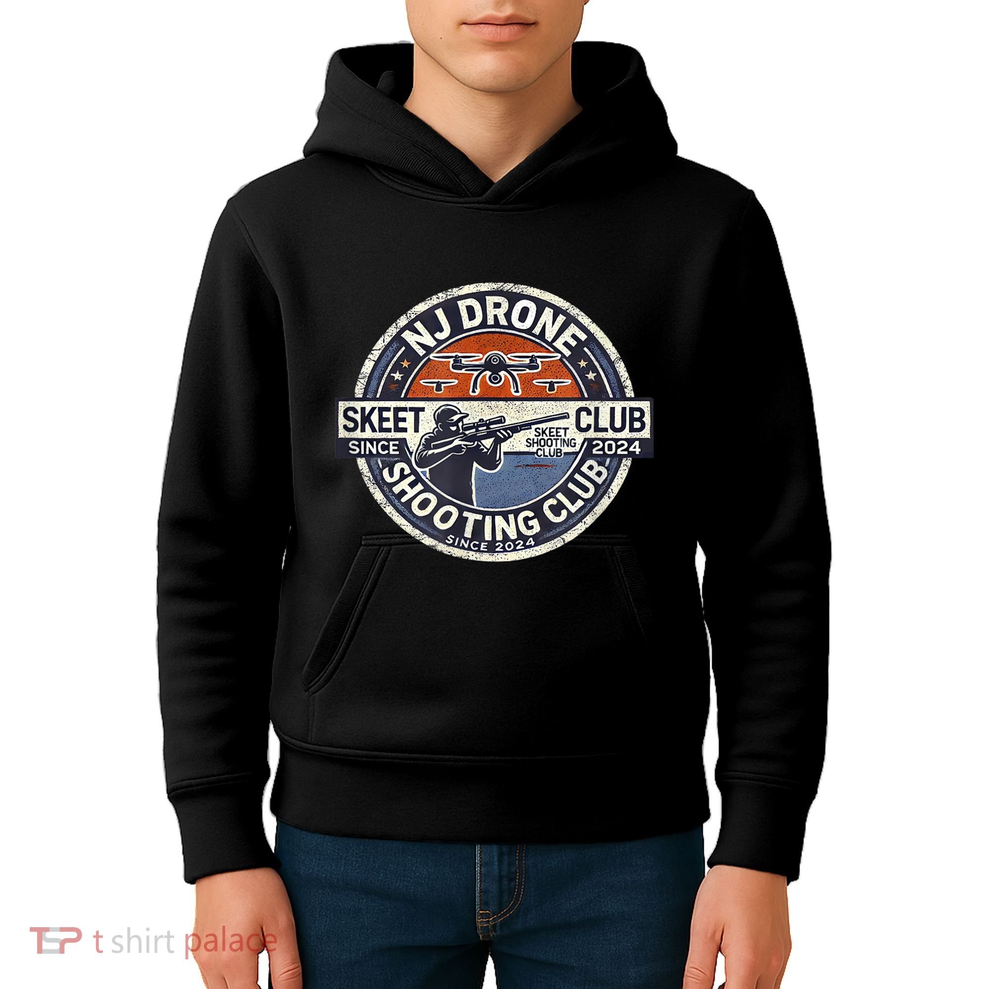 Nj New Jersey Drone Skeet Shooting Club Kids Hoodie