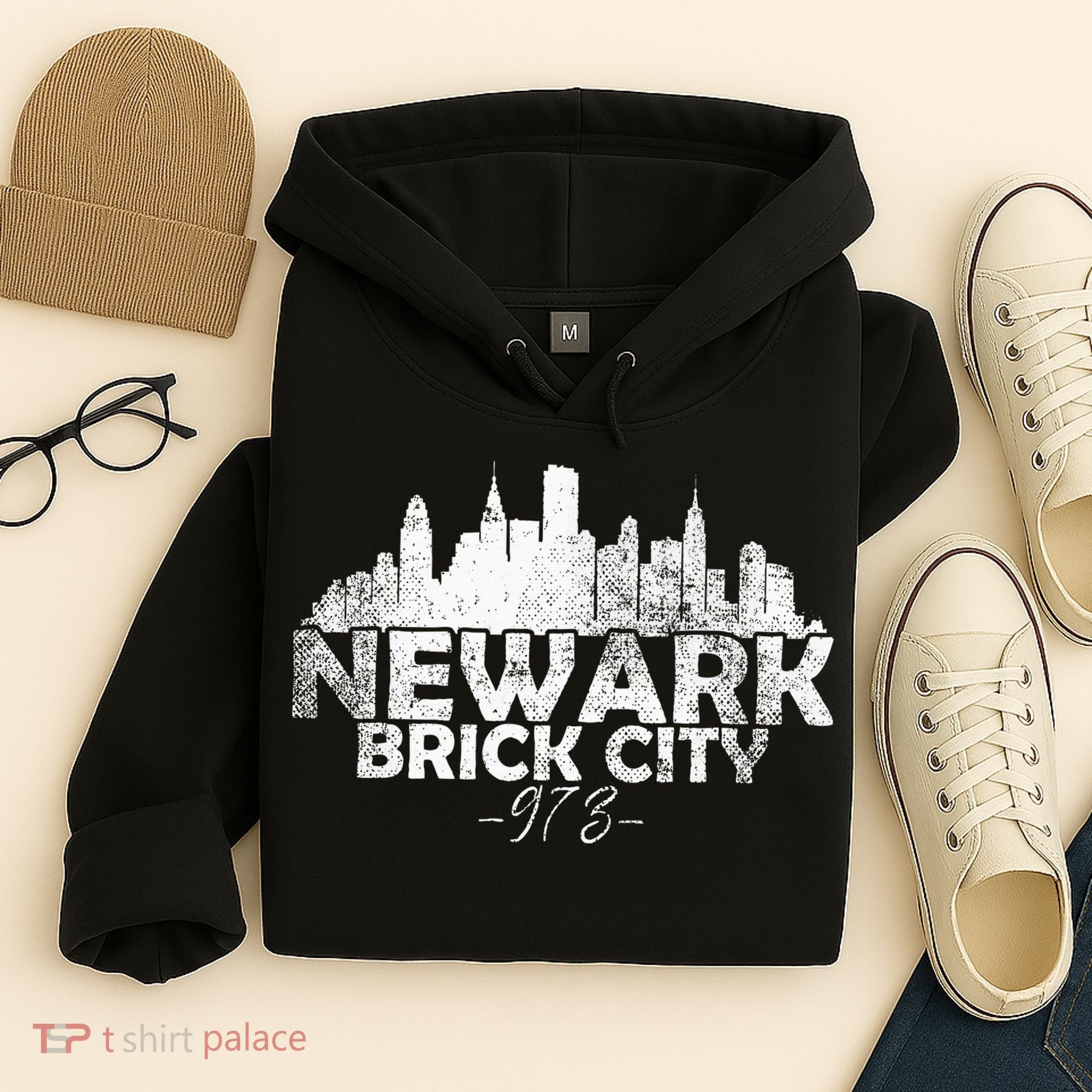 Newark New Jersey Nj Brick City Skyline Hoodie