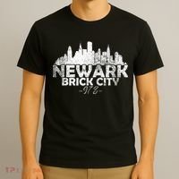 Newark New Jersey Nj Brick City Skyline T-Shirt thumb 3