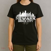 Newark New Jersey Nj Brick City Skyline T-Shirt thumb 4