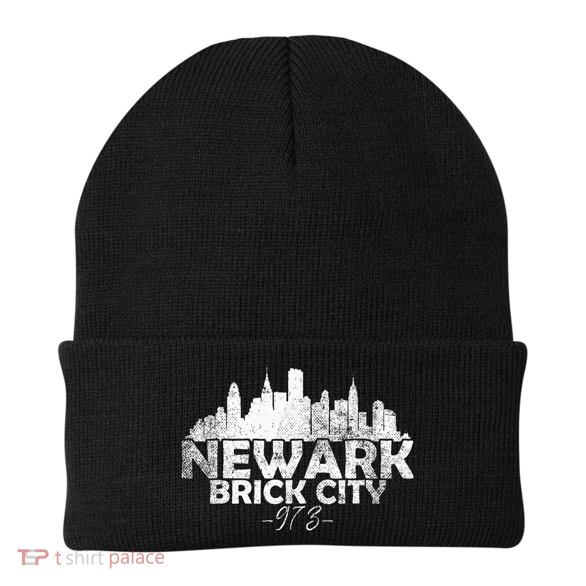Newark New Jersey Nj Brick City Skyline Beanie