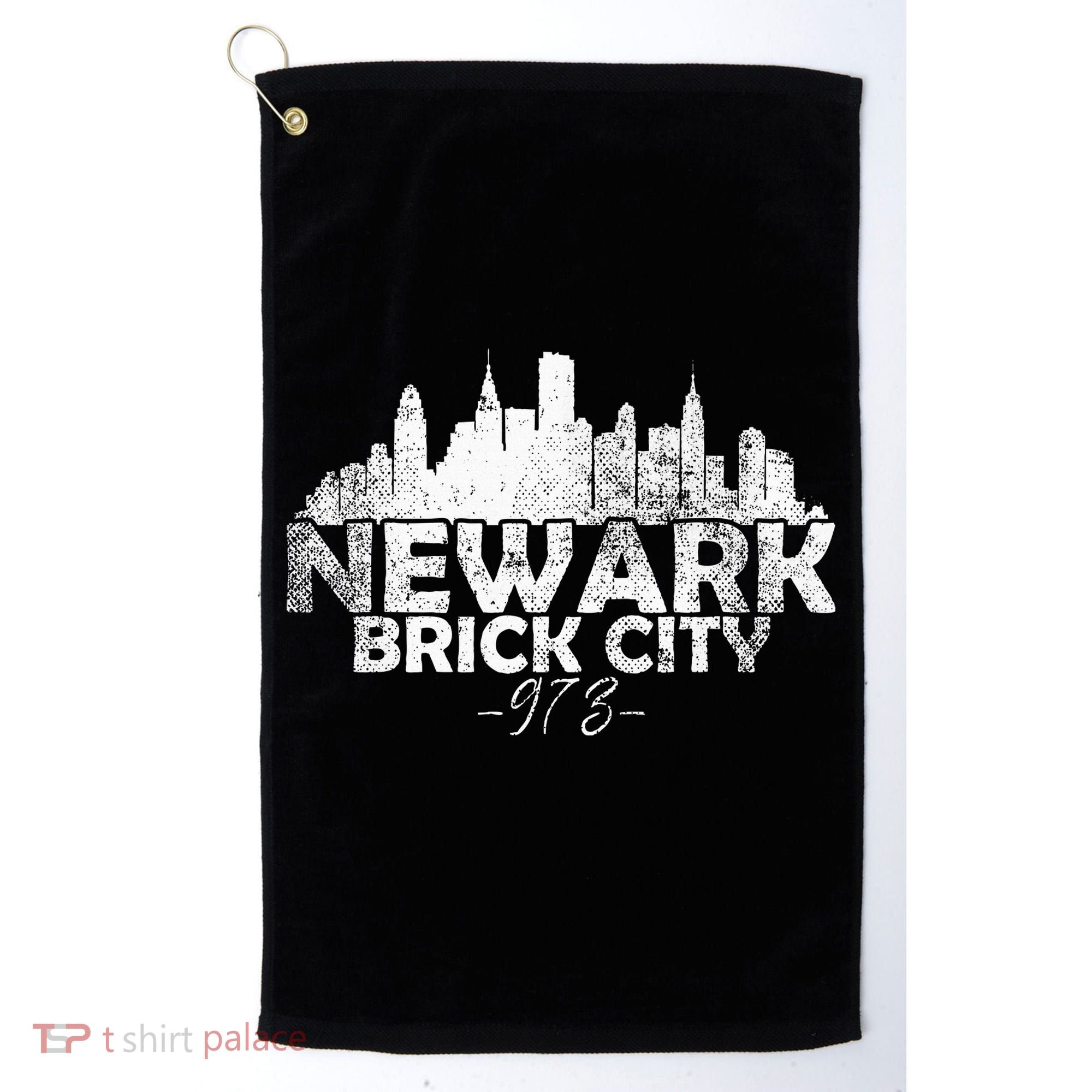 Newark New Jersey Nj Brick City Skyline Golf Towel