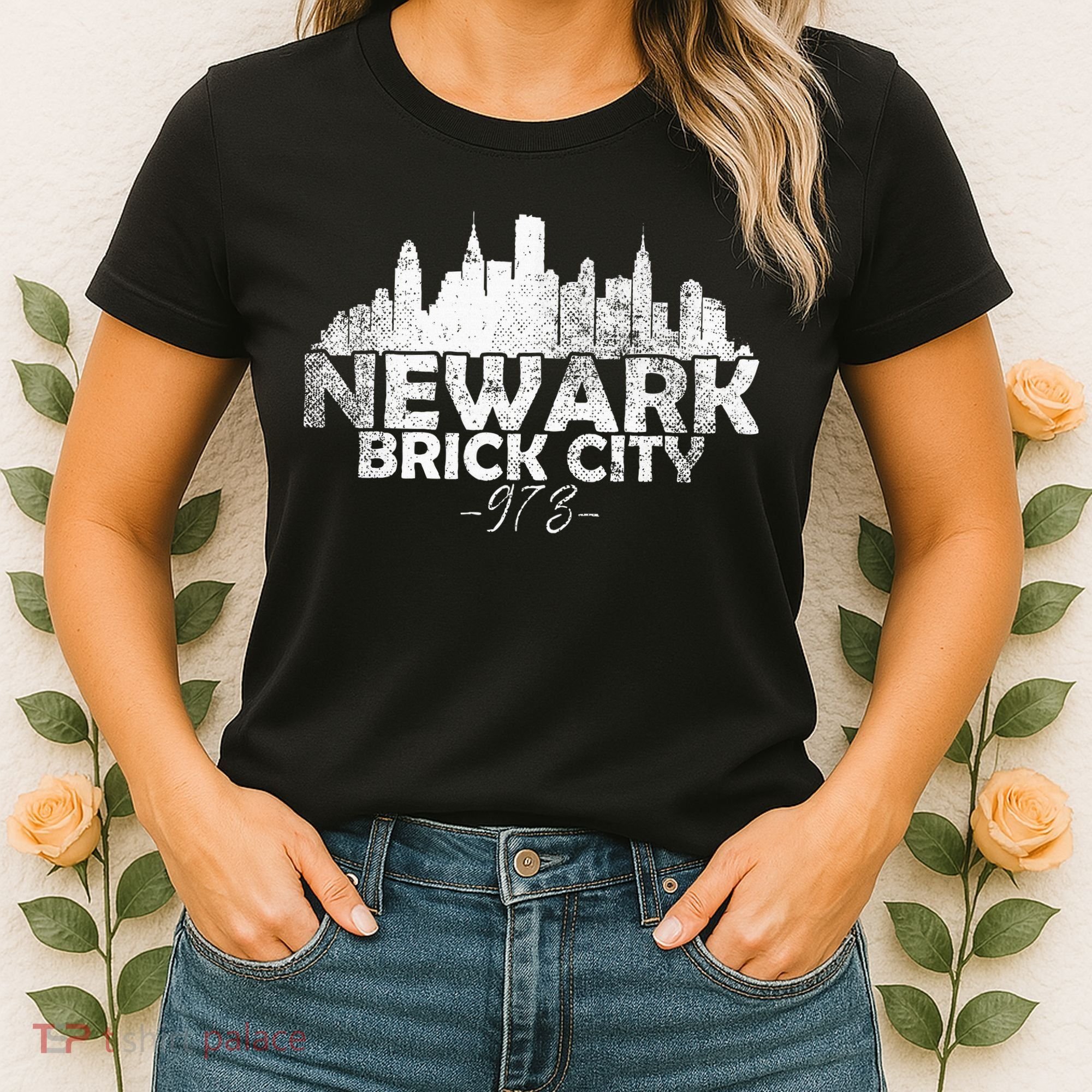 Newark New Jersey Nj Brick City Skyline Women's T-Shirt
