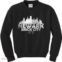 Newark New Jersey Nj Brick City Skyline Kids Sweatshirt thumb 0