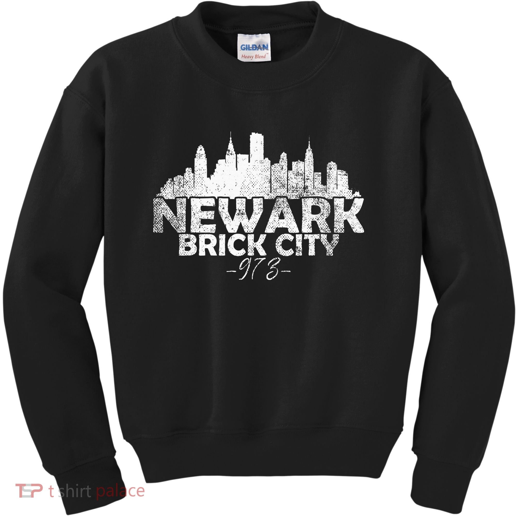 Newark New Jersey Nj Brick City Skyline Kids Sweatshirt