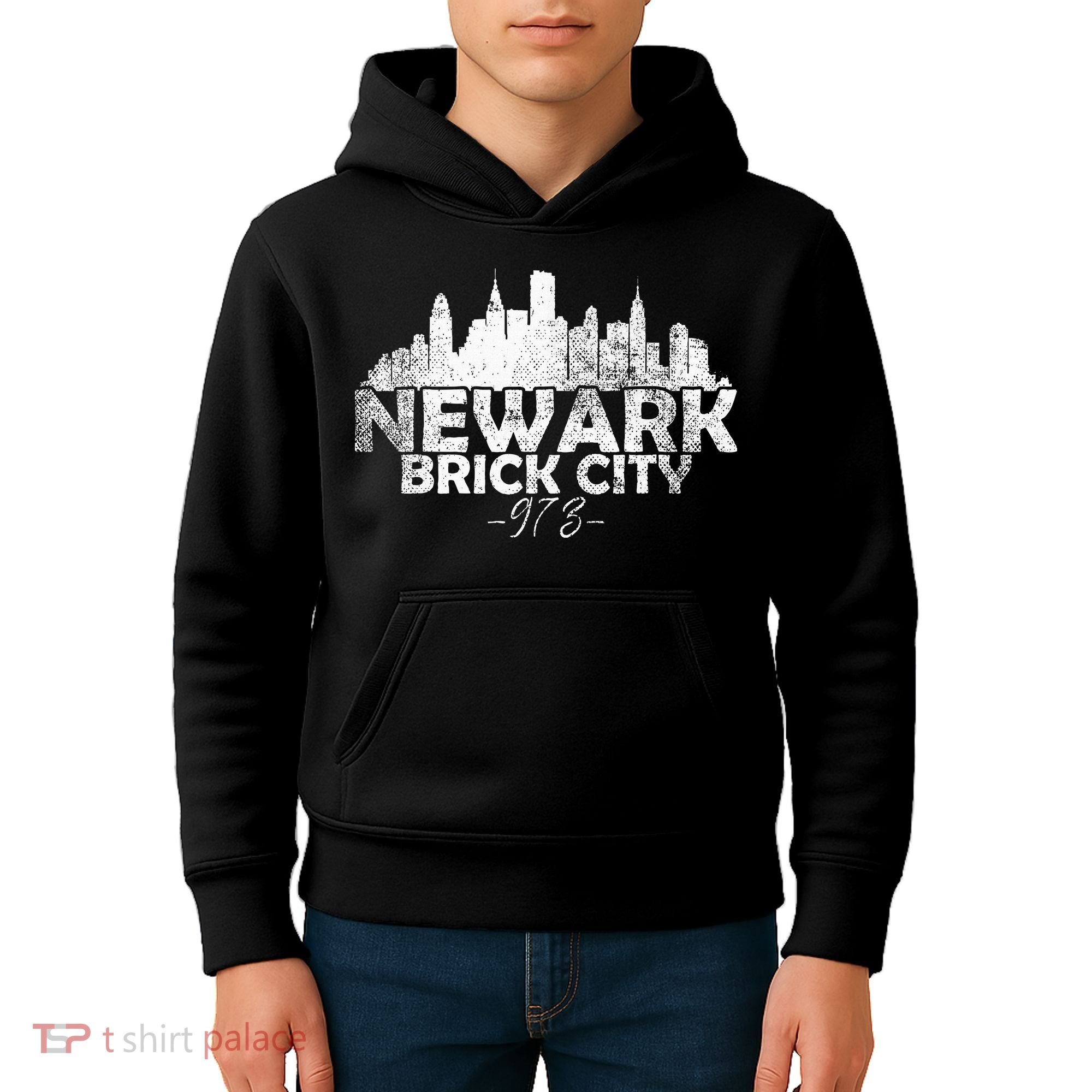 Newark New Jersey Nj Brick City Skyline Kids Hoodie
